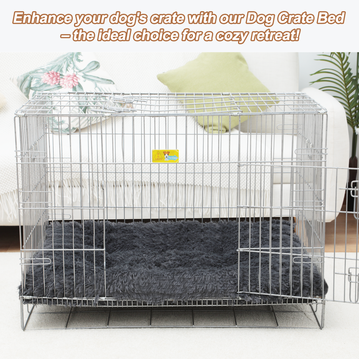 Walpetmar Plush Dog Crate Beds