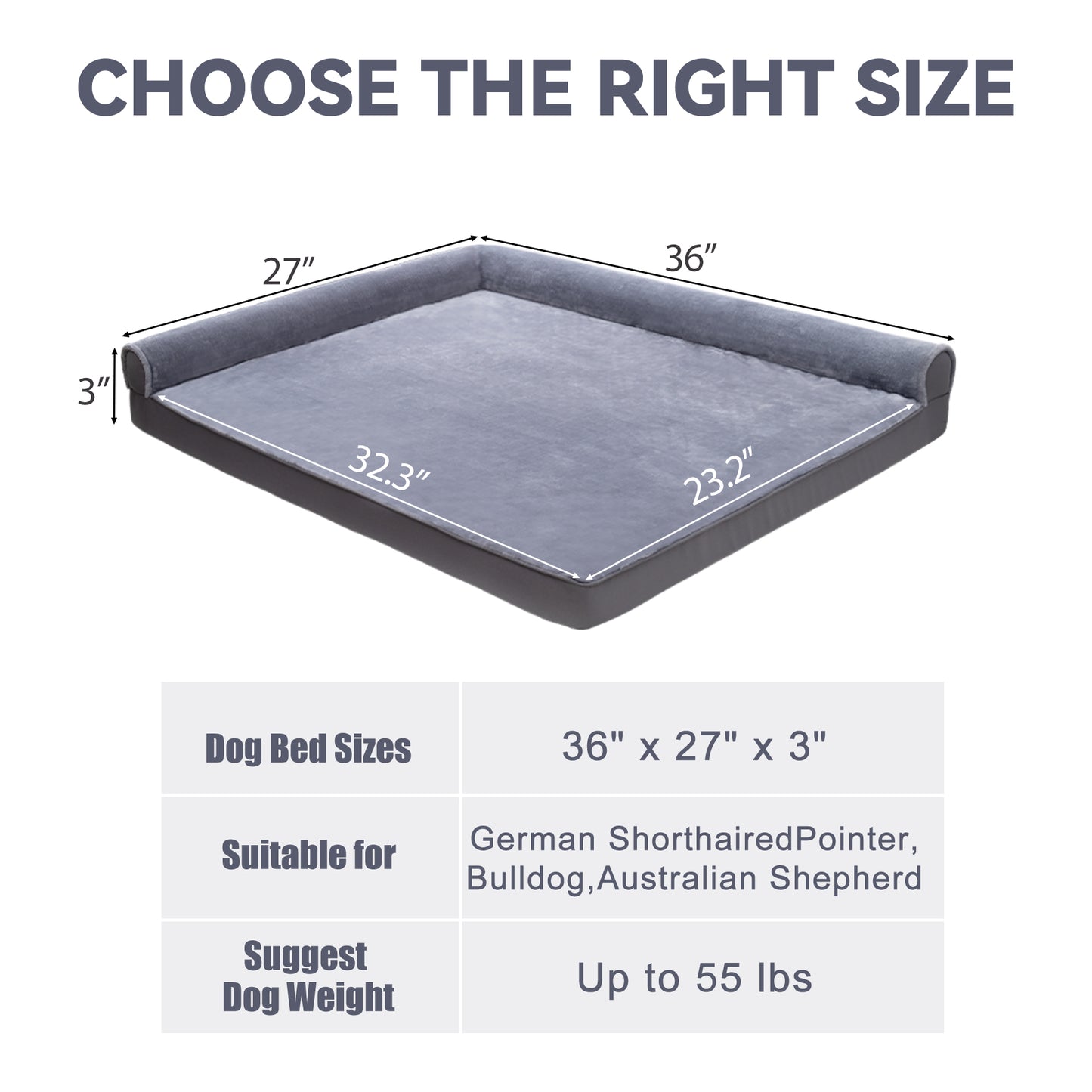 Walpetmar Orthopedic Dog Bed Sofa with Removable Waterproof Cover